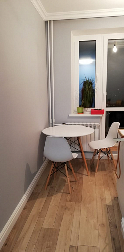 Стол Tulip 150 white top / wood leg фото покупателя 2